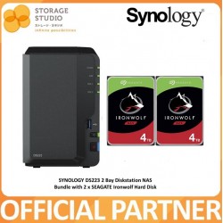 SYNOLOGY 2-Bay Diskstation DS223 Bundle with SEAGATE IRONWOLF 2 x 4TB